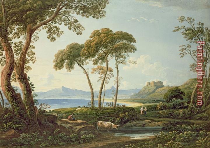 John Varley Landscape with Harlech Castle